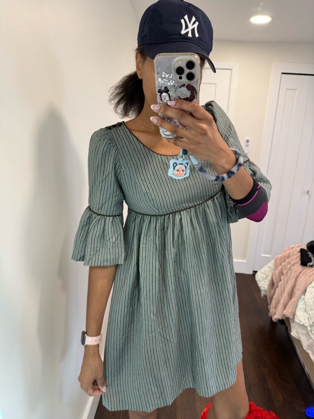 Vintage Betsey Johnson Striped Swing Dress Size 6 - Picture 3 of 10